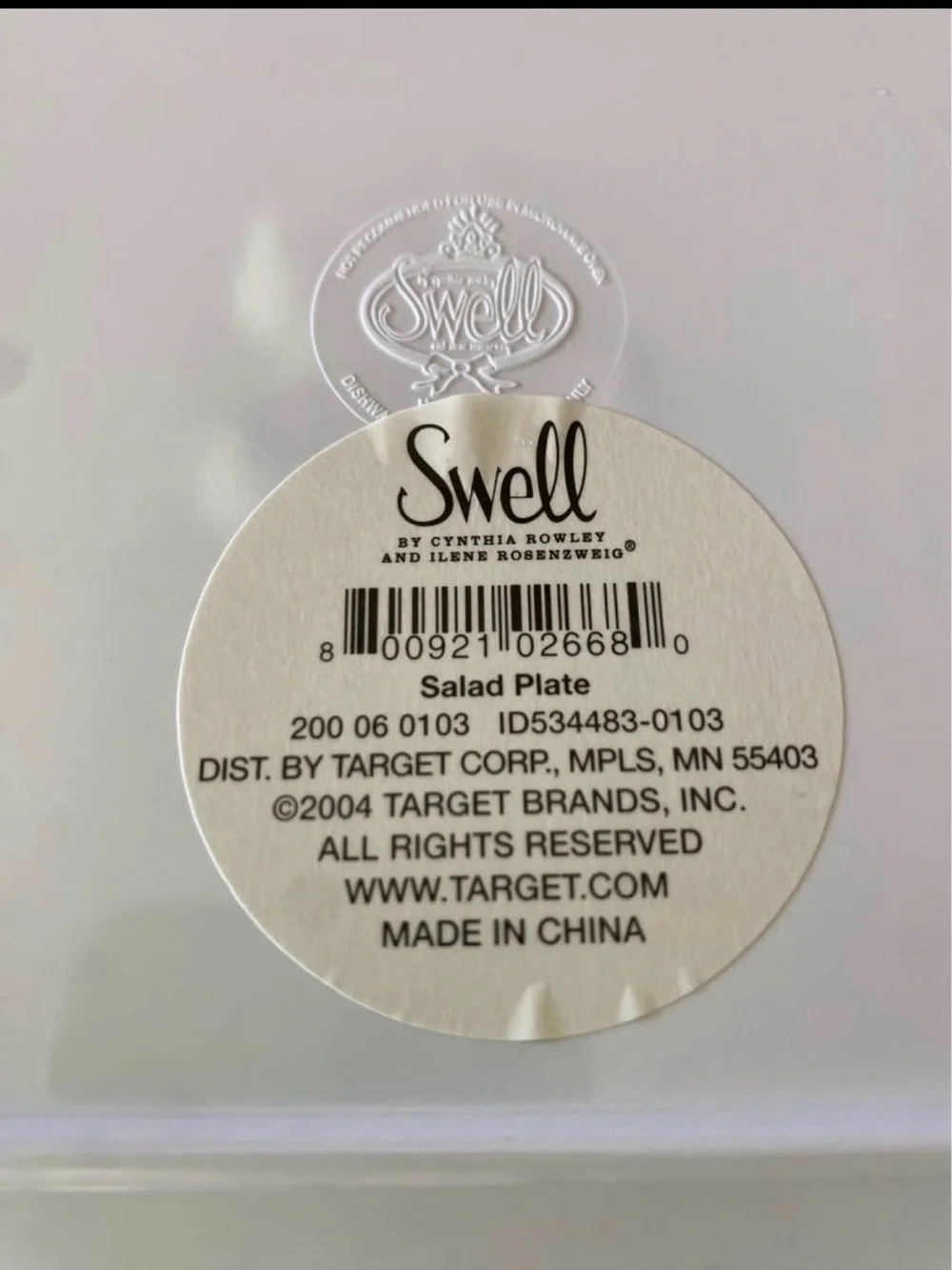 8 Cynthia Rowley Swell Salad Plates-Colorful whimsical pattern